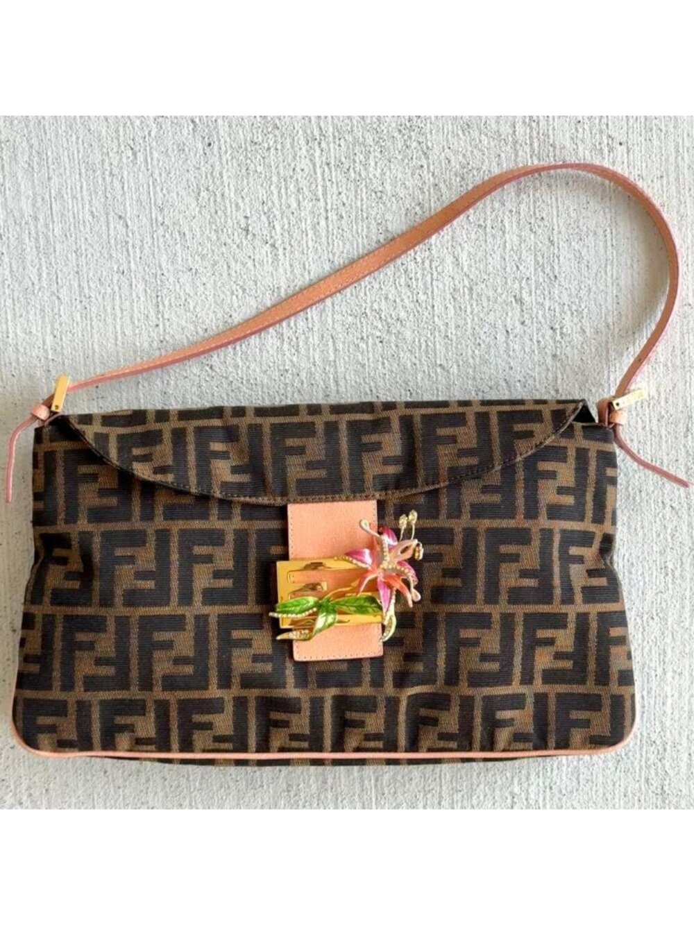 Fendi Baguette Shoulder Bag Zucca Pattern